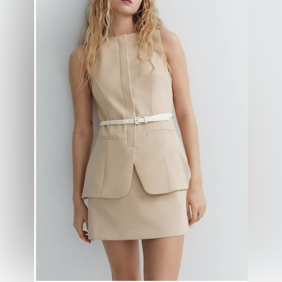 Zara BELTED MINI DRESS - Picture 2 of 4